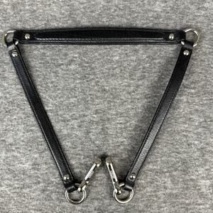 Coach Detachable Leather Strap Shoulder Top-Handle Polished Silver Hardware